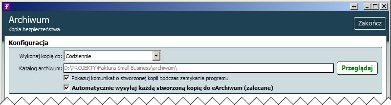 Jak uruchomić eArchiwum