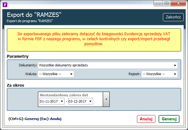 ramzes eksport do rammes