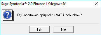 import opisów dokumentów import opisów dokumentów symfonia